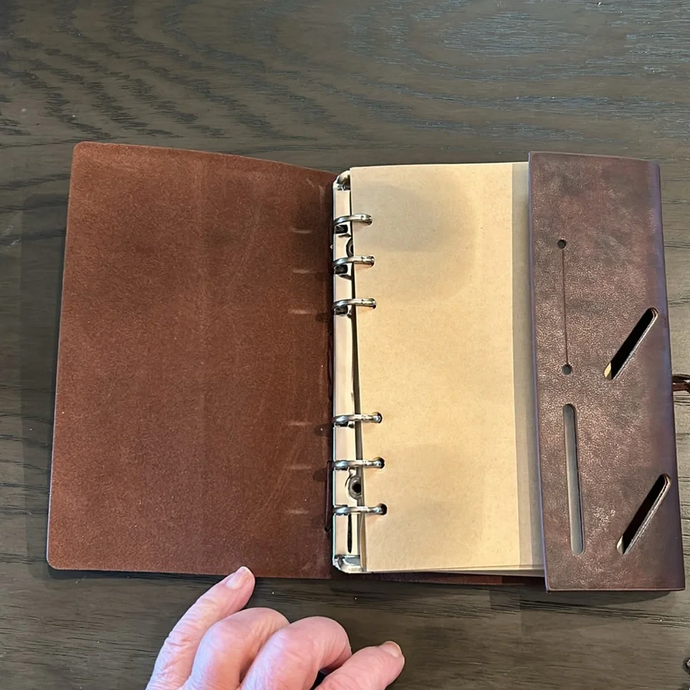 Journal w Faux Leather Cover and Nautical Charms